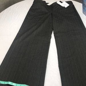 Pinstripes dress slacks.